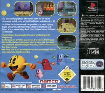 Pac-Man World (US) box cover back